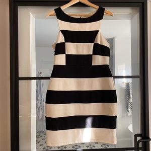 Gianni Bini Black and White Striped Mini Dress